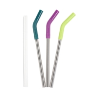 klean-kanteen Rietjes RVS 3 Pack - 10mm multi color/brushed stainless 1006164