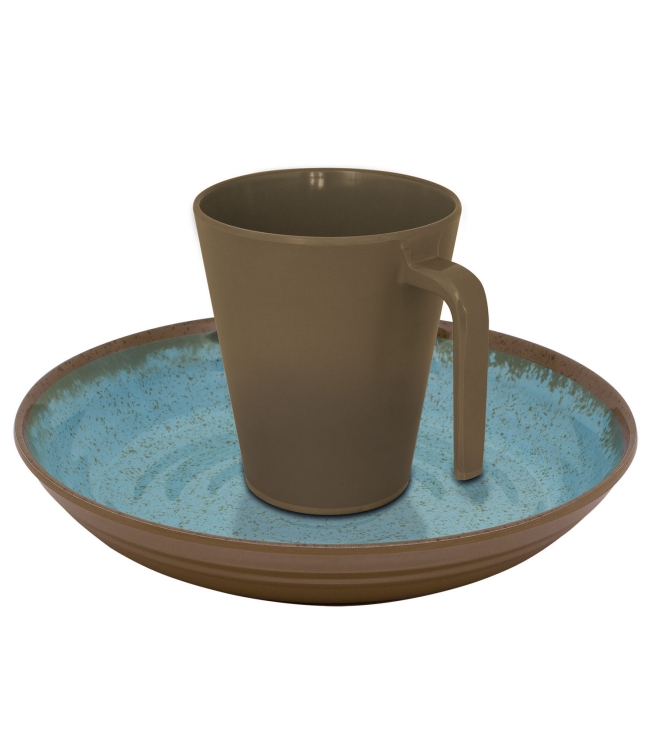 Eurotrail Eurotrail Ocean Servies 16 delig brown/blu ETKW2046 Eurotrail koken ETKW2046 ecru bij Leerentveldvrijetijd.nl