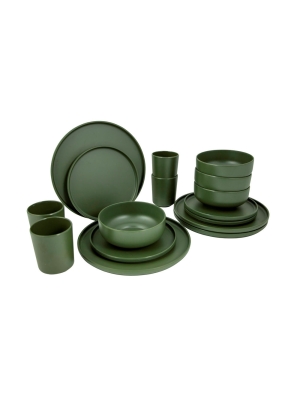 Bo-Camp Bo-Camp Servies Patom m. groen 16dlg