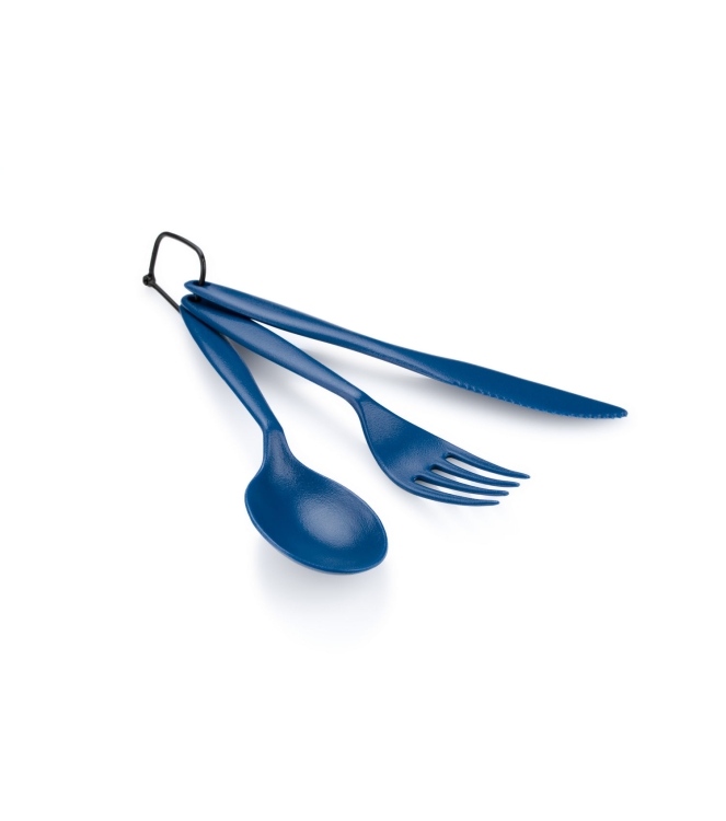 GSI Outdoors GSI Outdoors Tekk Cutlery Set Blue GS70526 GSI Outdoors koken GS70526 antraciet bij Leerentveldvrijetijd.nl