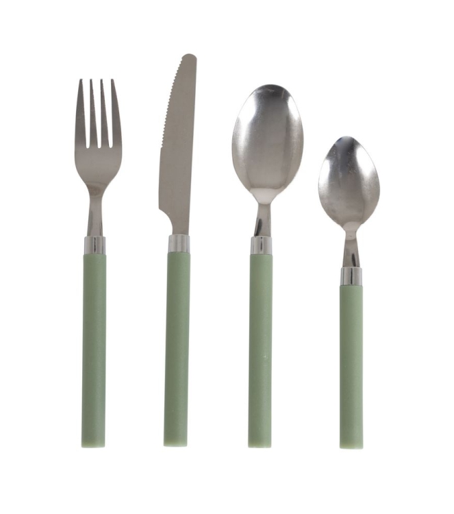 Bo-Camp Bo-Camp Bestekset in box 4-dlg 1-p.groen 6102116 Bo-Camp koken 6102116 ecru bij Leerentveldvrijetijd.nl