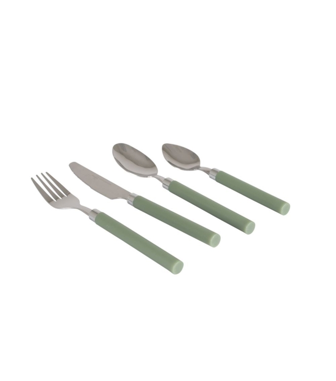 Bo-Camp Bo-Camp Bestekset in box 4-dlg 1-p.groen 6102116 Bo-Camp koken 6102116 ecru bij Leerentveldvrijetijd.nl