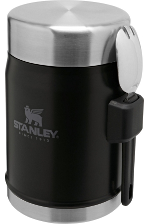 Stanley Stanley The Legendary Food Jar + Spork .4L / 14oz Matte Black Pebble Stanley Stanley The Legendary Food Jar + Spork .4L / 14oz Matte Black Pebble
