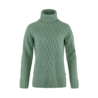 fjällräven Ovik Cable Knit Roller Neck W Patina Green F84793 614