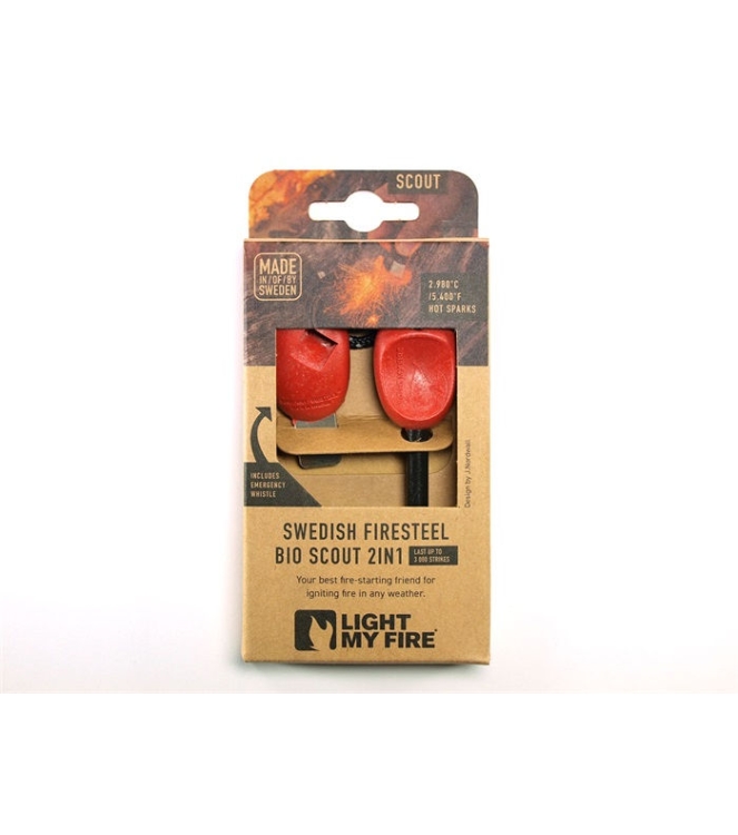 Light My Fire Light My Fire Firesteel Bio Scout rocky red  LMF BFSS-RR  Light My Fire koken LMF BFSS-RR ecru bij Leerentveldvrijetijd.nl