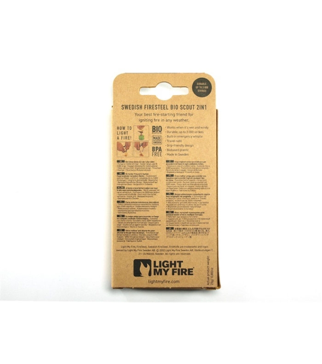 Light My Fire Light My Fire Firesteel Bio Scout rocky red  LMF BFSS-RR  Light My Fire koken LMF BFSS-RR ecru bij Leerentveldvrijetijd.nl