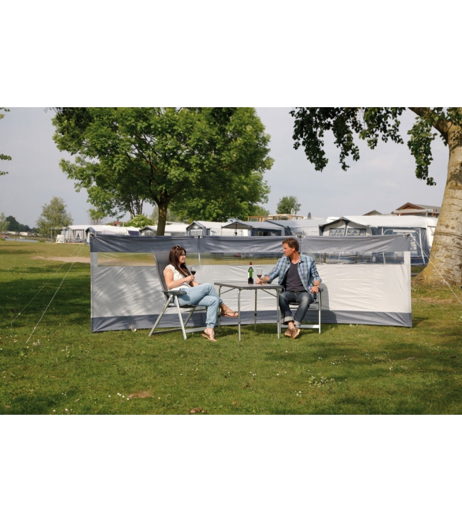 Bo-Camp Bo-Camp Windscherm Dennis met Ramen grijs 4367643 Grijs Bo-Camp meubilair 4367643 zwart combinatie bij Leerentveldvrijetijd.nl