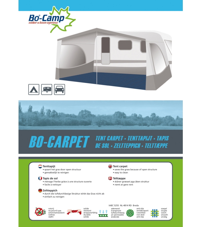 Bo-Camp Bo-Camp Bo-Carpet Tenttapijt 3 x 5 meter blauw 4218055 BLAUW Bo-Camp tenten 4218055 antraciet bij Leerentveldvrijetijd.nl