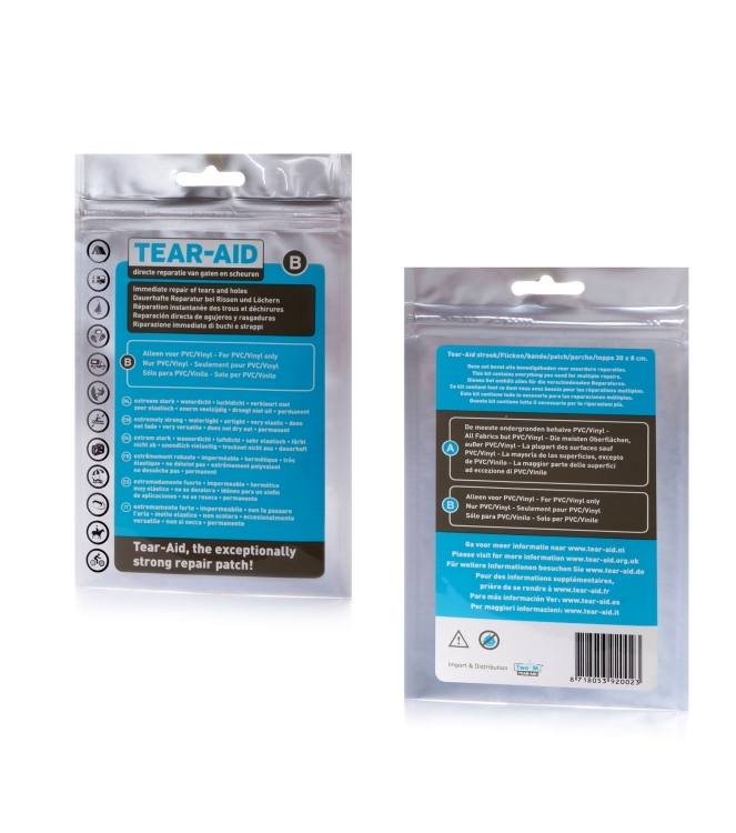 Tear-Aid Tear-Aid B Reparatie voor Vinyl en PVC  5714001  Tear-Aid camping 5714001 ecru bij Leerentveldvrijetijd.nl
