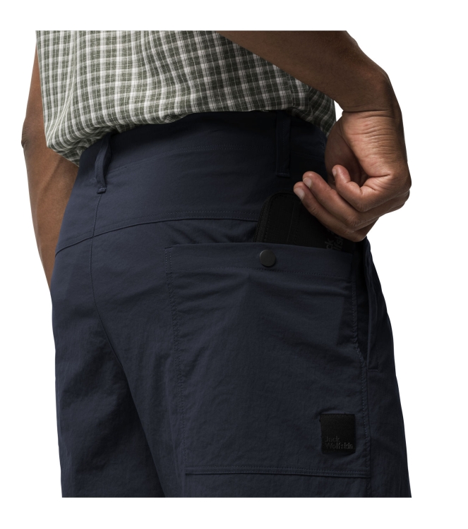 Jack Wolfskin Jack Wolfskin Desert Shorts M night blue 1508341_1010 night blue Jack Wolfskin broeken 1508341_1010 antraciet bij Leerentveldvrijetijd.nl