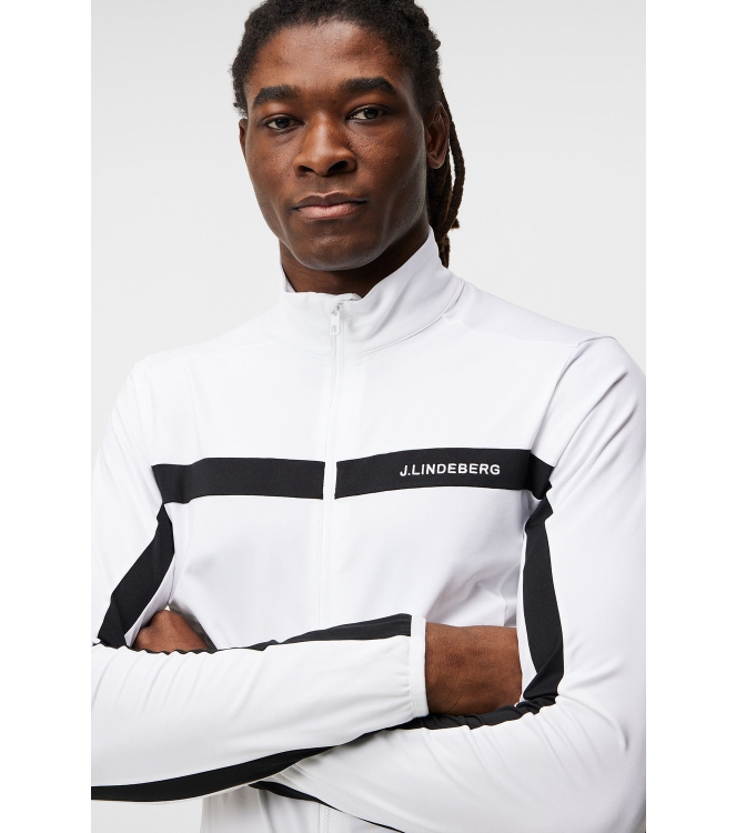 j. lindeberg j. lindeberg Jarvis Mid Layer white GMJS03873 White j. lindeberg fleeces en truien GMJS03873 roze bij Leerentveldvrijetijd.nl