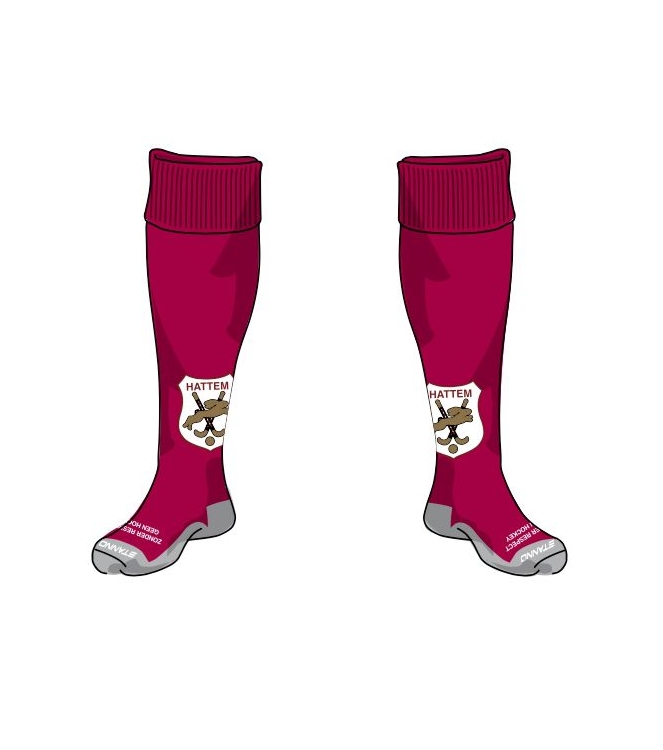 Reece Reece MHC Hattem hockey sokken 6690 burgundy 696687 6690 Burgundy Reece hockeykleding 696687 geel bij Leerentveldvrijetijd.nl