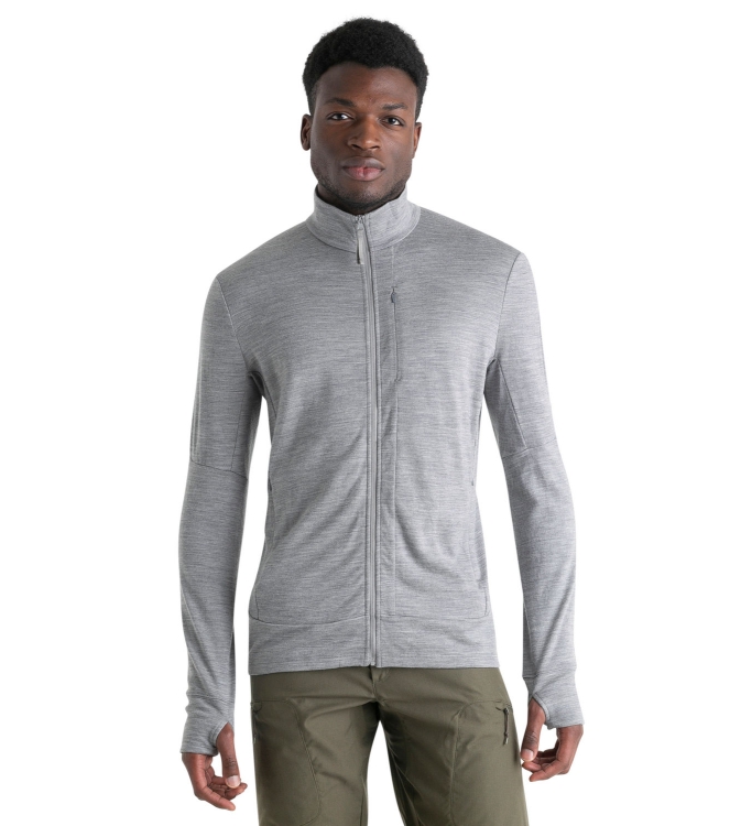 Icebreaker Icebreaker M Mer 260 Quantum IV LS Zip metro hthr 0A56W1016 Metro Hthr Icebreaker fleeces en truien 0A56W1016 lichtblauw bij Leerentveldvrijetijd.nl