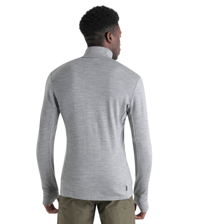 Icebreaker Icebreaker M Mer 260 Quantum IV LS Zip metro hthr 0A56W1016 Metro Hthr Icebreaker fleeces en truien 0A56W1016 lichtblauw bij Leerentveldvrijetijd.nl