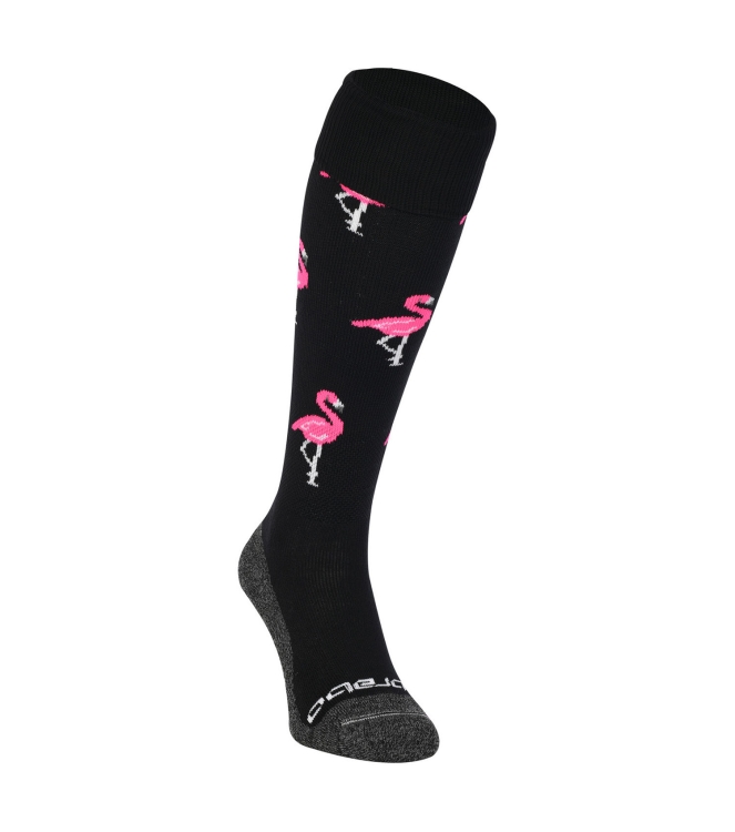 Brabo Brabo BC8460A Socks Flamingo black/pink 318.08460.020 Black/Pink Brabo hockeykleding 318.08460.020 ecru bij Leerentveldvrijetijd.nl