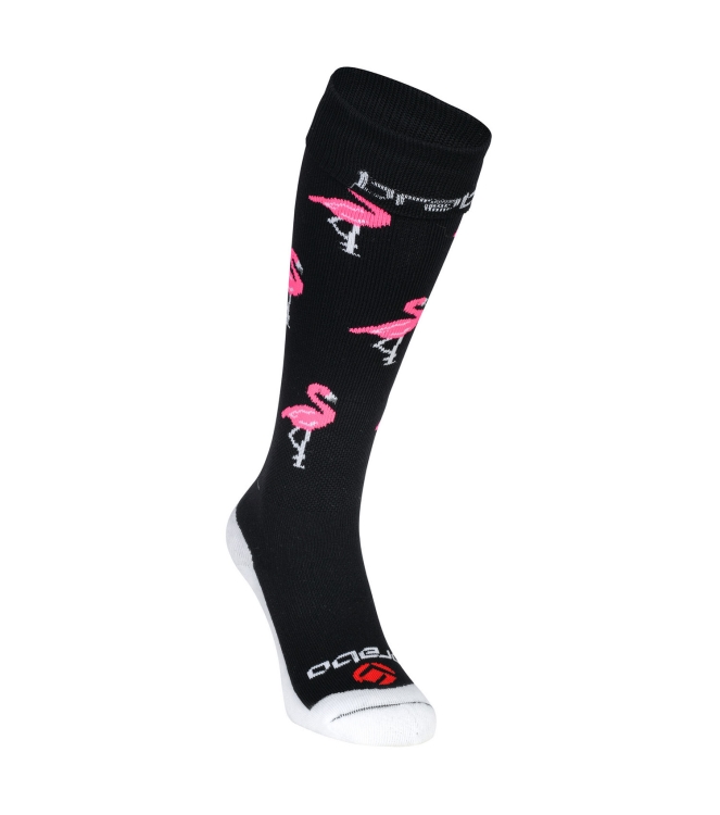 Brabo Brabo BC8460A Socks Flamingo black/pink 318.08460.020 Black/Pink Brabo hockeykleding 318.08460.020 ecru bij Leerentveldvrijetijd.nl