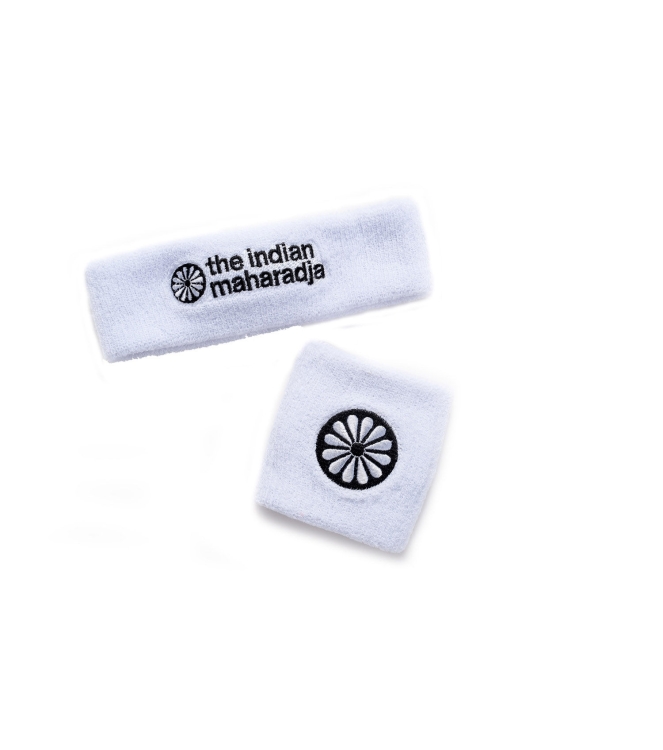The Indian Maharadja The Indian Maharadja Wristband white wit 10701165 wit The Indian Maharadja hockey accessoires 10701165 roze bij Leerentveldvrijetijd.nl