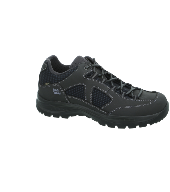 Hanwag Hanwag Gritstone II Narrow GTX 064012 asphalt/black H204600 064012 Asphalt/Black Hanwag wandelschoenen H204600 lichtblauw bij Leerentveldvrijetijd.nl