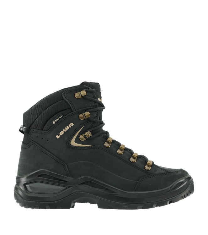 Lowa Lowa Renegade Evo GTX Mid Ws 9932 black/champagne LM321916 9932 black/champagne Lowa wandelschoenen LM321916 donkergroen bij Leerentveldvrijetijd.nl