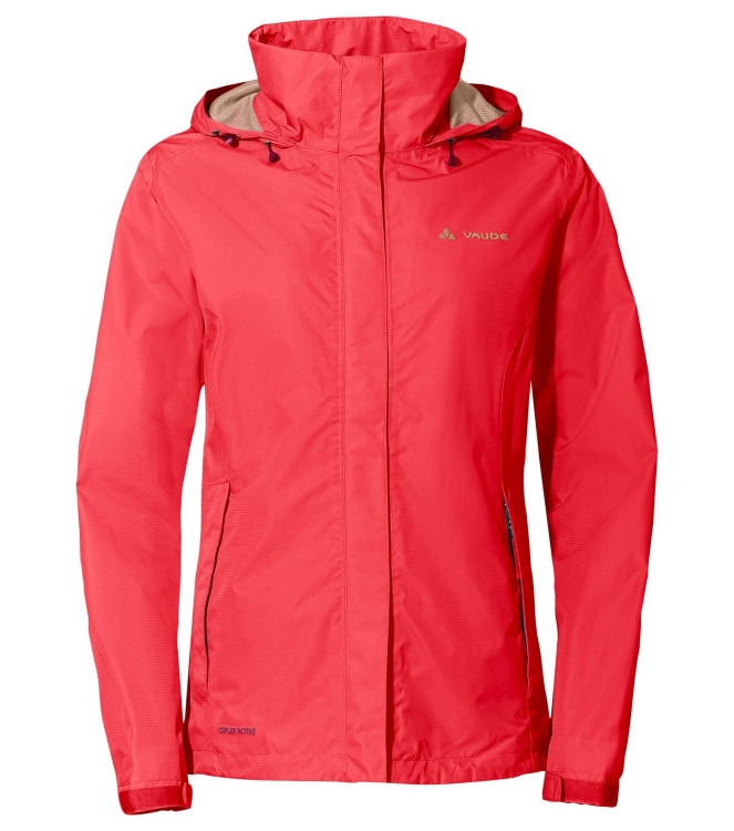 Vaude Vaude Women\'s Escape Light Jacket 024_flame 03895_024 024_flame Vaude jassen 03895_024 geel bij Leerentveldvrijetijd.nl