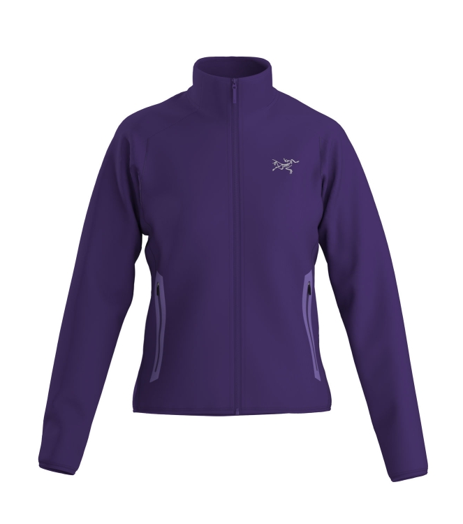 Arc'teryx Arc\'teryx Kyanite Jacket W azalea / lt iola X000008516 Azalea / Lt Iola Arc'teryx fleeces en truien X000008516 blauw combinatie bij Leerentveldvrijetijd.nl