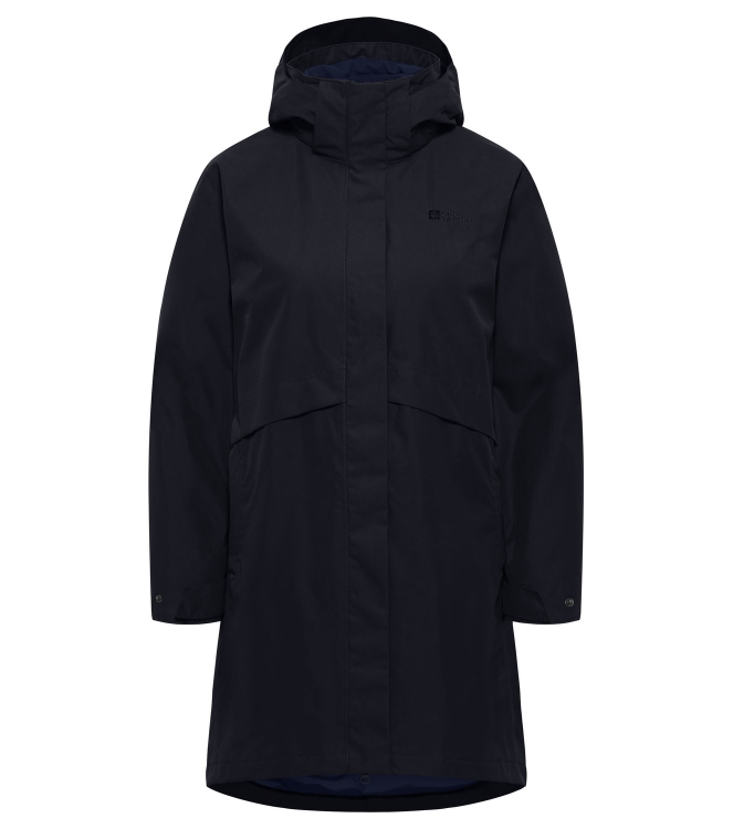 Jack Wolfskin Jack Wolfskin Baylight 3In1 Coat W c0413_dark navy A60014 C0413_Dark Navy Jack Wolfskin jassen A60014 antraciet bij Leerentveldvrijetijd.nl