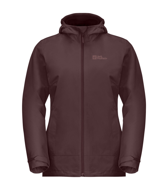 Jack Wolfskin Jack Wolfskin Moonrise 3In1 JKT W j0128_red ochre 1115621 J0128_Red Ochre Jack Wolfskin jassen 1115621 geel bij Leerentveldvrijetijd.nl