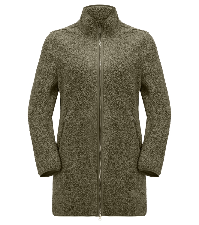 Jack Wolfskin Jack Wolfskin High Curl Coat W a0030_anis 1708722 A0030_Anis Jack Wolfskin fleeces en truien 1708722 roze bij Leerentveldvrijetijd.nl