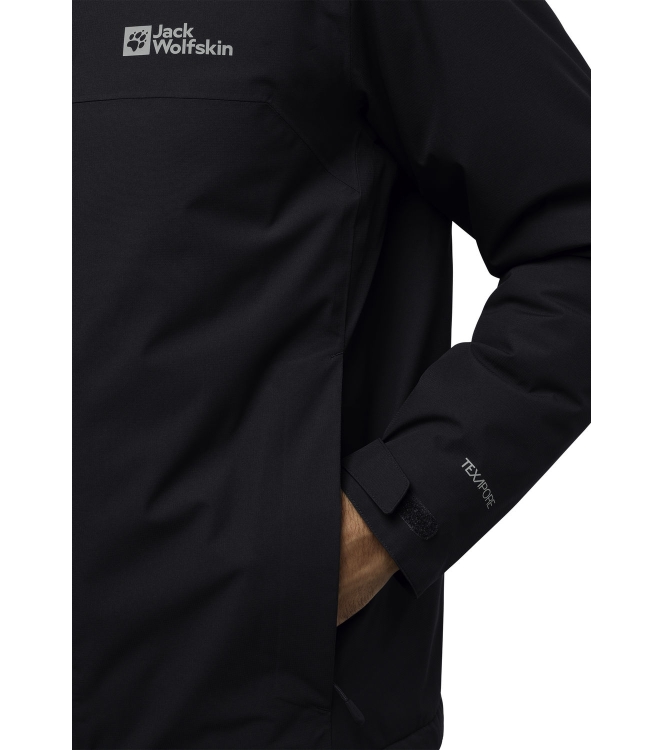 Jack Wolfskin Jack Wolfskin Wisper Ins JKT M 6000_black A61870 6000_Black Jack Wolfskin jassen A61870 licht grijs bij Leerentveldvrijetijd.nl
