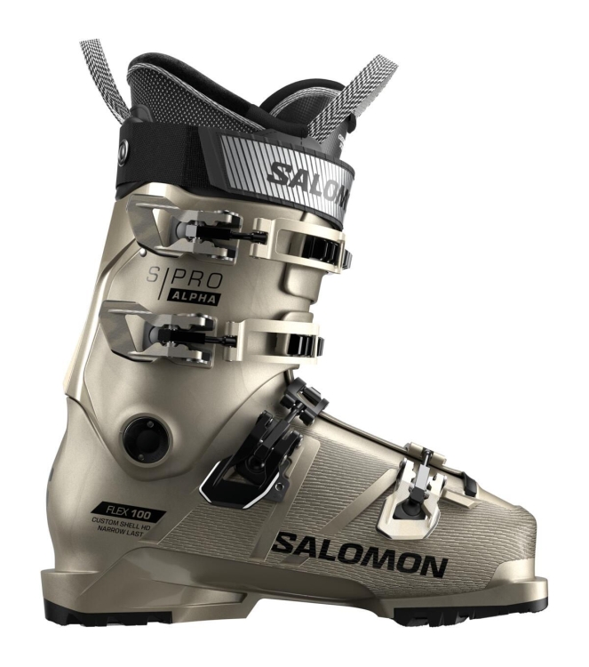 Salomon Salomon S/Pro Alpha 100 W GW br m/b L47639600 Br M/B Salomon wintersport schoenen L47639600 licht grijs bij Leerentveldvrijetijd.nl