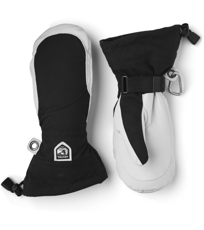 Hestra Hestra Heli Ski Female - Mitt 100020_black/offwhite 30611 100020_Black/Offwhite Hestra wintersportkleding 30611 licht grijs bij Leerentveldvrijetijd.nl