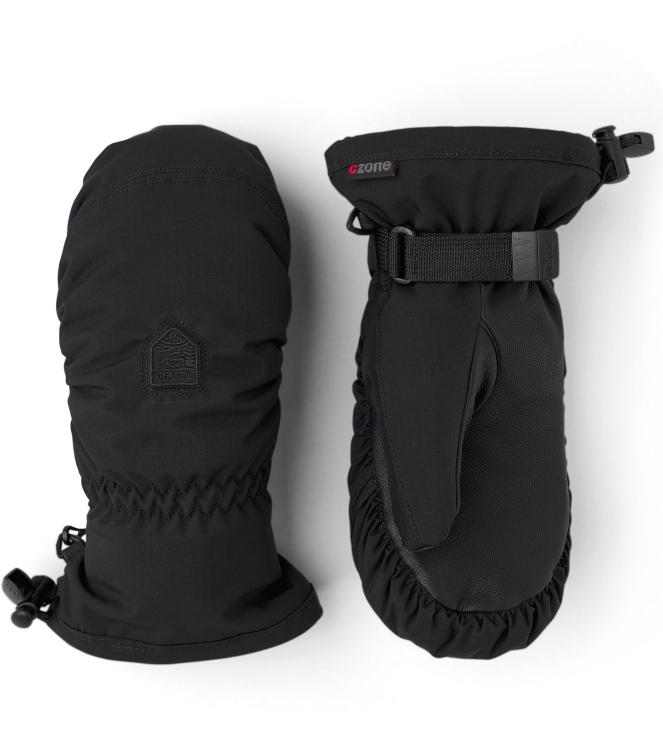 Hestra Hestra Women\'S Powder Czone - Mitt 100_black 3000741 100_Black Hestra wintersportkleding 3000741 licht grijs bij Leerentveldvrijetijd.nl