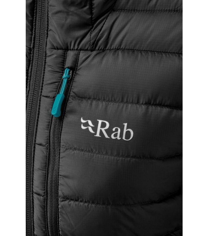 Rab Rab Microlight Alpine Jacket Wmns black QDB-13 Black Rab jassen QDB-13 licht grijs bij Leerentveldvrijetijd.nl