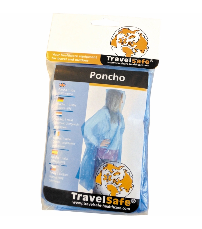 TravelSafe TravelSafe Poncho Light met capuchon TS0441 TravelSafe jassen TS0441 ecru bij Leerentveldvrijetijd.nl