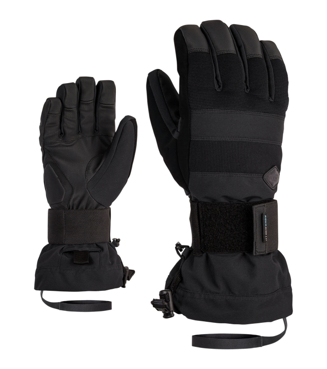 Ziener Ziener Milo-Z AS® Glove Sb 12_black 111054 12_Black Ziener wintersportkleding 111054 licht grijs bij Leerentveldvrijetijd.nl