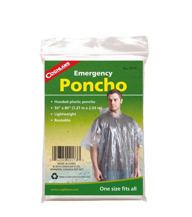 Coghlan's Coghlan\'s Emergency Poncho  7699173  Coghlan's jassen 7699173 ecru bij Leerentveldvrijetijd.nl