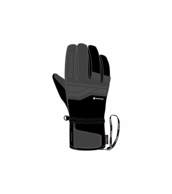 Ziener Ziener Gin GTX PR Glove Ski Alpine 12_black 801077 12_Black Ziener wintersportkleding 801077 licht grijs bij Leerentveldvrijetijd.nl