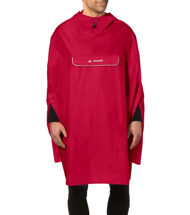 Vaude Vaude Valdipino Poncho 614_indian red 02285 614_Indian Red Vaude jassen 02285 geel bij Leerentveldvrijetijd.nl