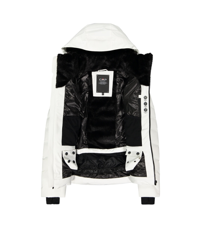 CMP CMP Woman Jacket Fix Hood a001 bianco 34W4406 A001 Bianco CMP jassen 34W4406 roze bij Leerentveldvrijetijd.nl