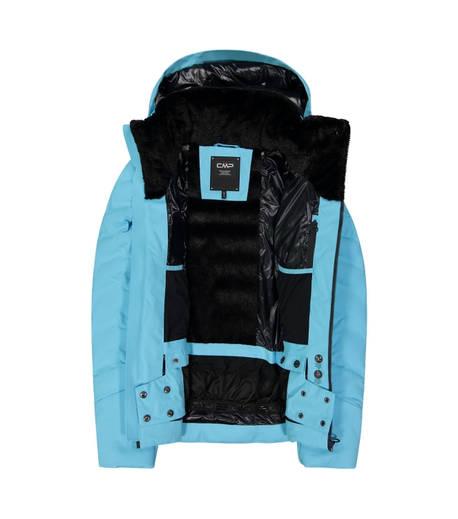 CMP CMP Woman Jacket Fix Hood l222 topazio 34W4406 L222 Topazio CMP jassen 34W4406 antraciet bij Leerentveldvrijetijd.nl