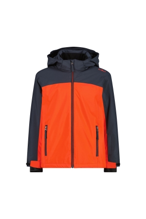 CMP CMP Kid Jacket Snaps Hood 21CU Tango-Antracite CMP CMP Kid Jacket Snaps Hood 21CU Tango-Antracite