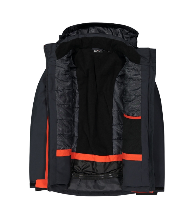 CMP CMP Kid Jacket Snaps Hood 21cu tango-antracite 39W1924 21CU Tango-Antracite CMP jassen 39W1924 beige bij Leerentveldvrijetijd.nl