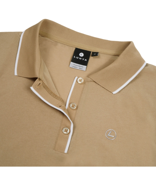 Luhta Luhta Hartikkala Wm Polo Shirt 021_powder 37250_128_L 021_Powder Luhta fleeces en truien 37250_128_L wit bij Leerentveldvrijetijd.nl