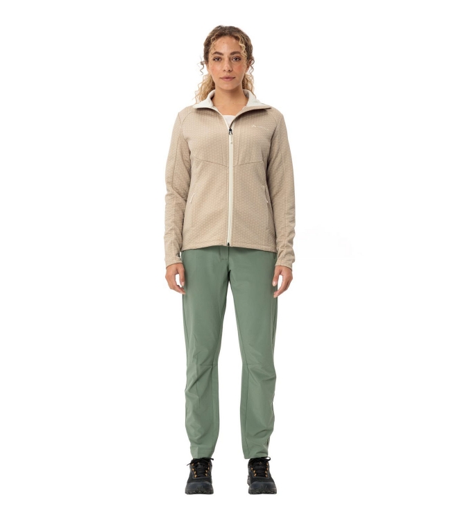 Vaude Vaude Women\'s Skomer Hiking SC Jacket 781_linen 47109 781_Linen Vaude fleeces en truien 47109 jeans bij Leerentveldvrijetijd.nl