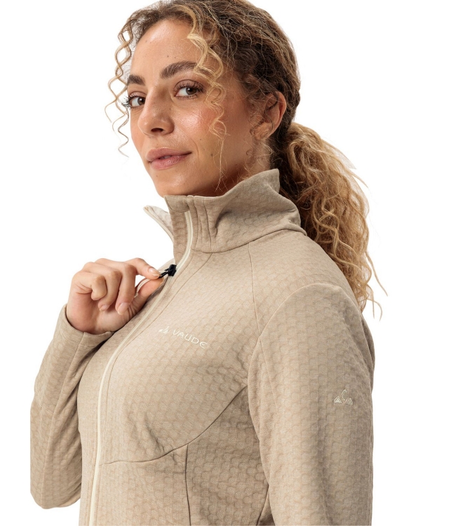 Vaude Vaude Women\'s Skomer Hiking SC Jacket 781_linen 47109 781_Linen Vaude fleeces en truien 47109 jeans bij Leerentveldvrijetijd.nl