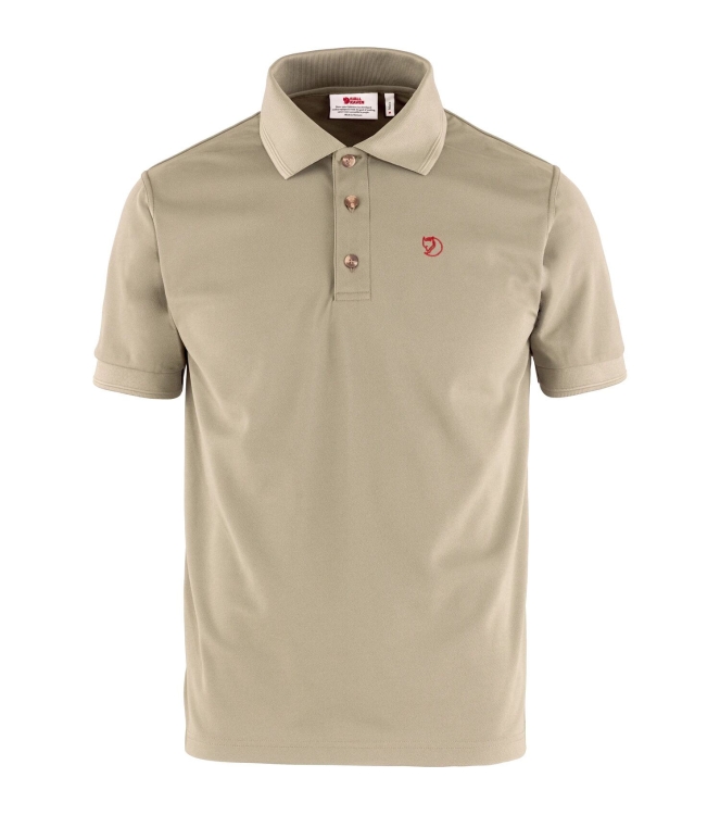 Fjällräven Fjällräven Crowley Pique Shirt M 118_fossil F81783 118_Fossil Fjällräven fleeces en truien F81783 zwart combinatie bij Leerentveldvrijetijd.nl