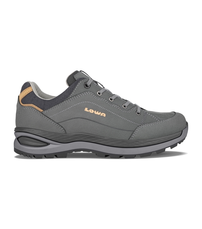 Lowa Lowa Renegade Evo LL Lo Ws 9675 graphite/apricote LM321402 9675 graphite/apricote Lowa wandelschoenen LM321402 lichtblauw bij Leerentveldvrijetijd.nl