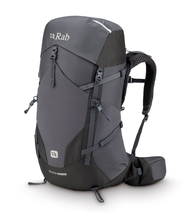 Rab Rab Exion 35 ND agr_anthracite/graphene QAP-74 AGR_Anthracite/Graphene Rab tassen QAP-74 zwart combinatie bij Leerentveldvrijetijd.nl