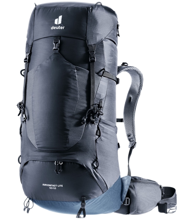 Deuter Deuter Aircontact Lite 50 + 10 7319_black/marine DR3340323 7319_Black/marine Deuter tassen DR3340323 licht grijs bij Leerentveldvrijetijd.nl