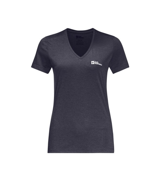 Jack Wolfskin Jack Wolfskin Crosstrail T Women t0150_graphite / cool grey 1801693 T0150_Graphite / Cool Grey Jack Wolfskin fleeces en truien 1801693 lichtblauw bij Leerentveldvrijetijd.nl